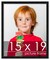 15x19 Solid Wood Picture Frame with UV-Resistant Acrylic & Acid-Free Backing, Available in 6 Finishes: Matte Black, Matte White, Metallic Bronze, Silver, Natural Wood Grain & Mahogany